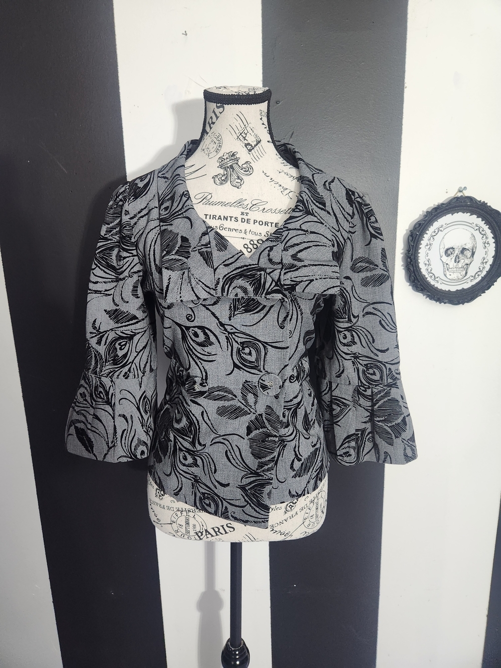 Renee C. Peacock Velvet Overlay Blazer